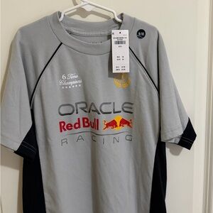 Abercrombie Kids Gray Racing Tee with Red Bull Logo